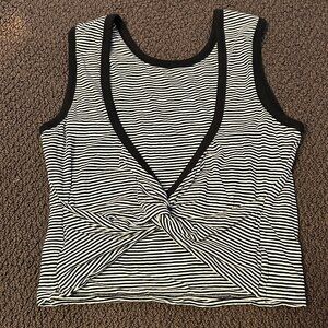 Alexander Wang Striped Low Back Twist Tank - SZ L